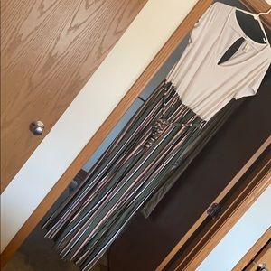 White and green jumpsuit